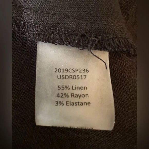 UNIVERSAL STANDARD - Sarah Linen Shift Dress - Black - X-Large (Plus Size 26-28) - Picture 13 of 16